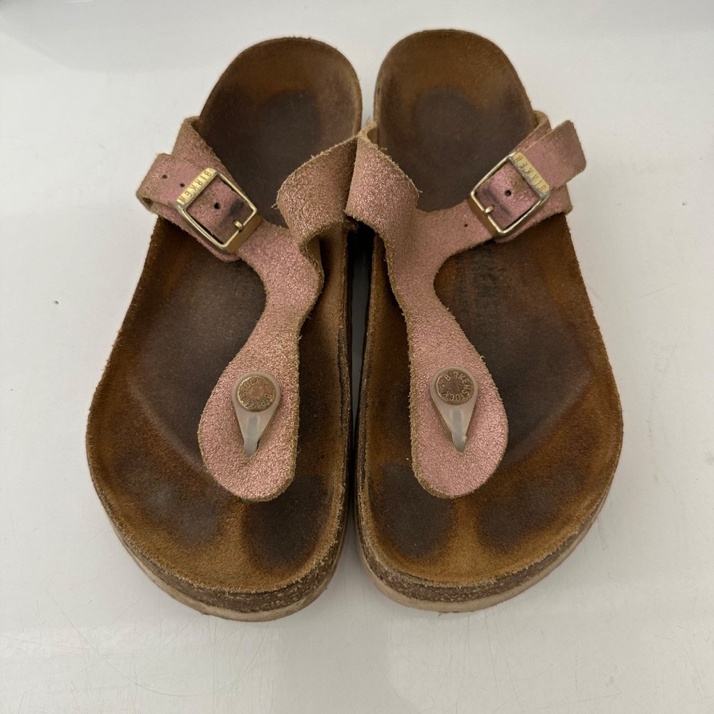 Birkenstock Gizeh Sandals Metallic Pink Color Sz 36